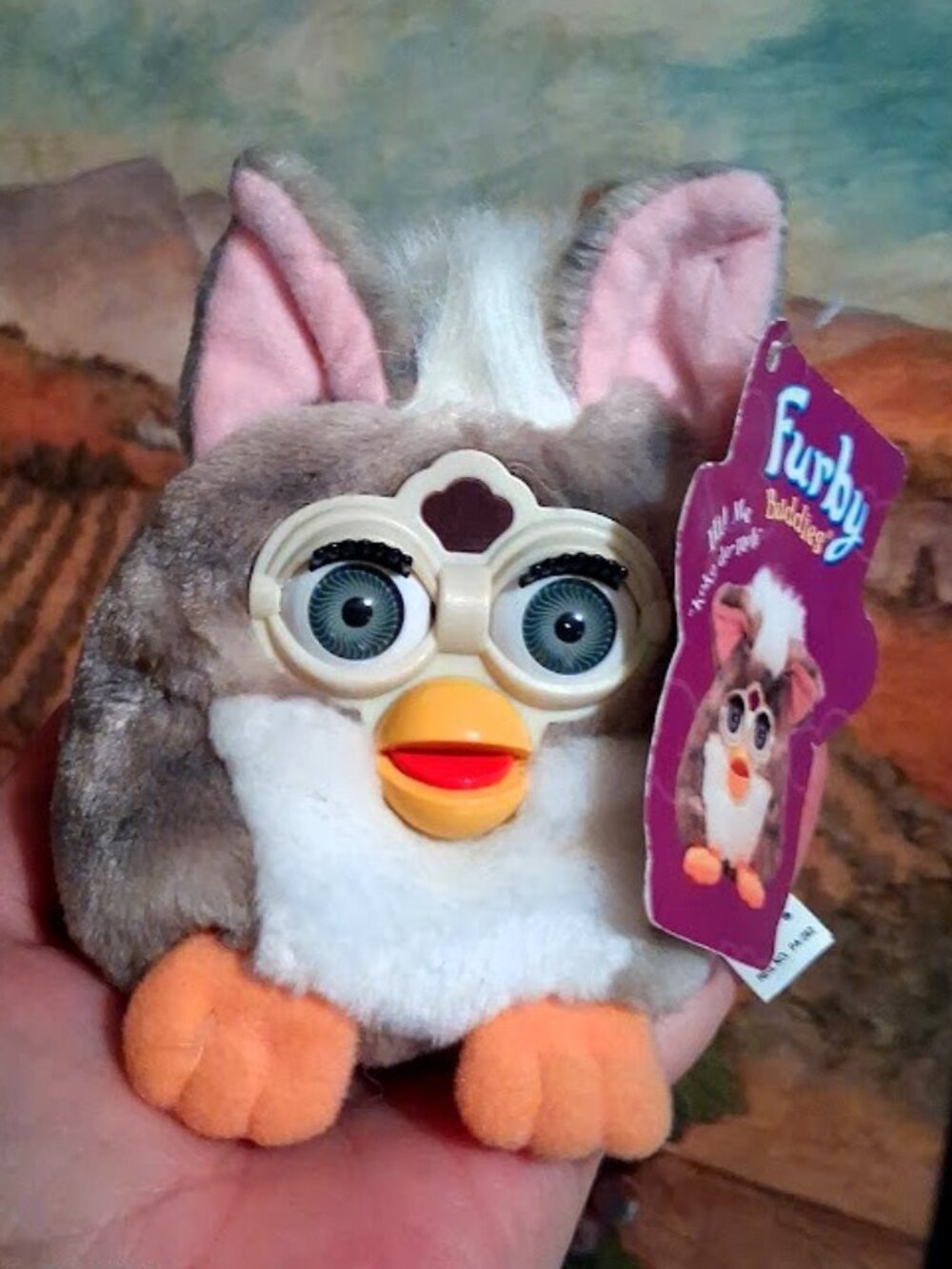 Vintage 1999 Furby "Church Mouse"  Beanbag Buddy (Name: "More Please") Plush